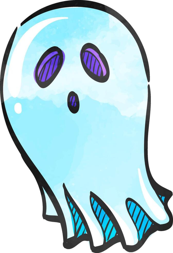 Víspera de Todos los Santos fantasma icono en color dibujo. escalofriante temor asustar tratar amenaza vector