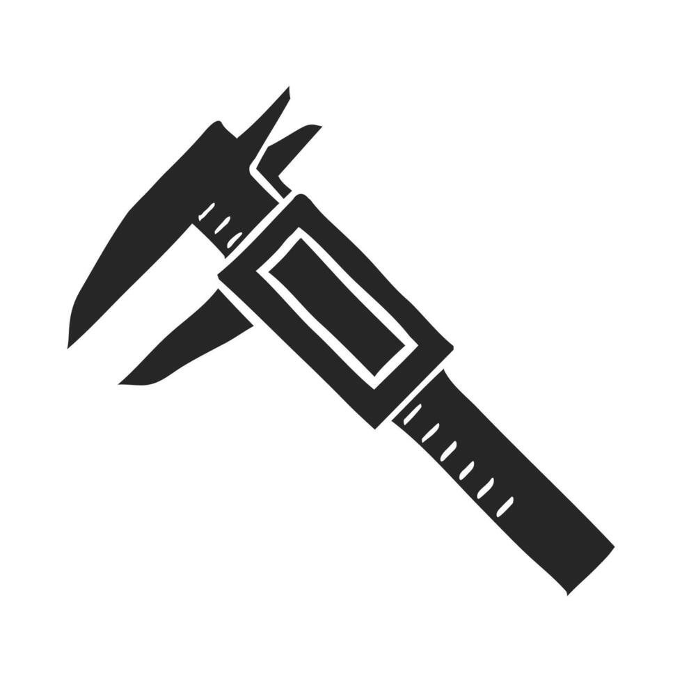 Hand drawn Digital caliper vector illustration