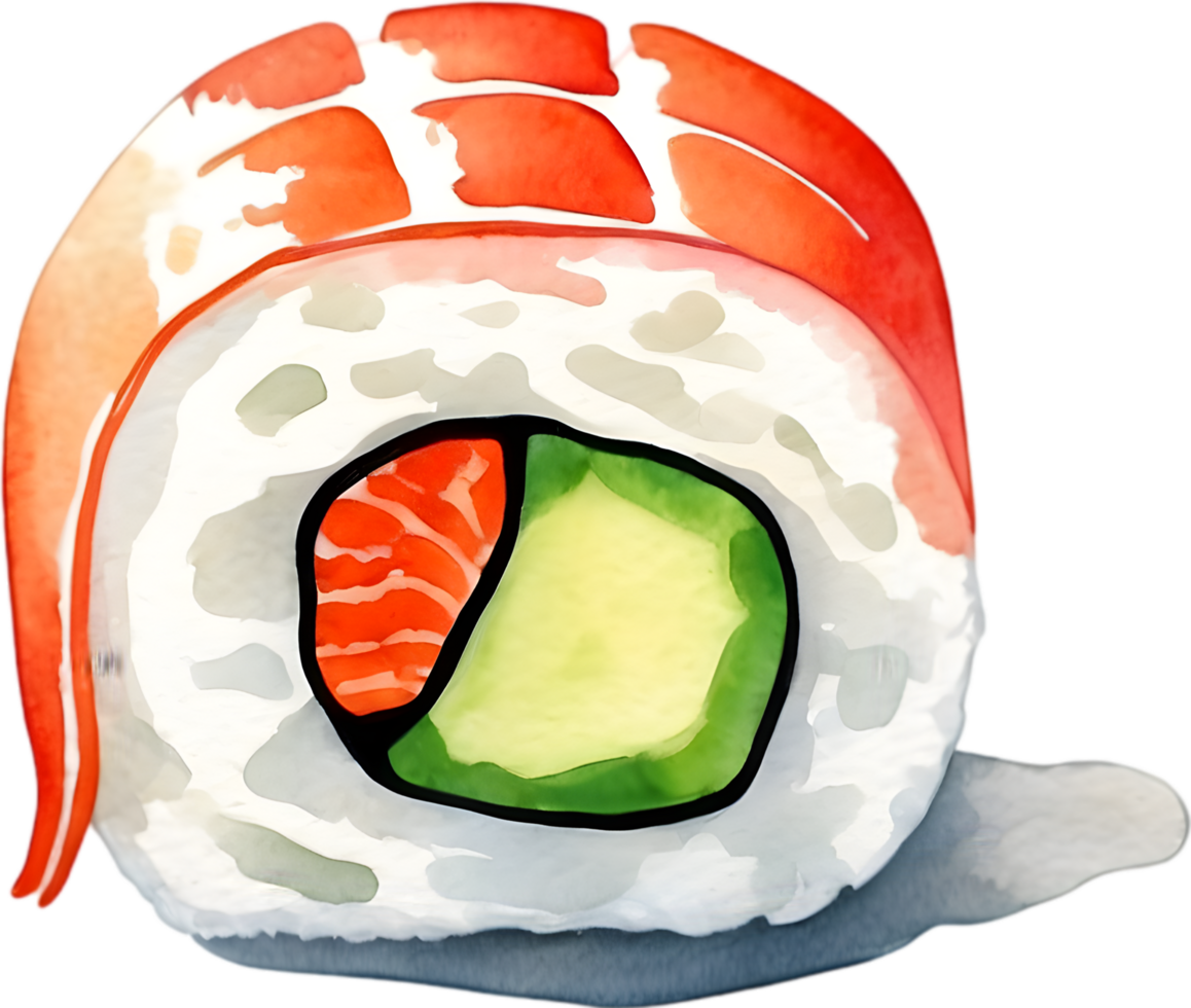 ai gerado Sushi png, transparente fundo png