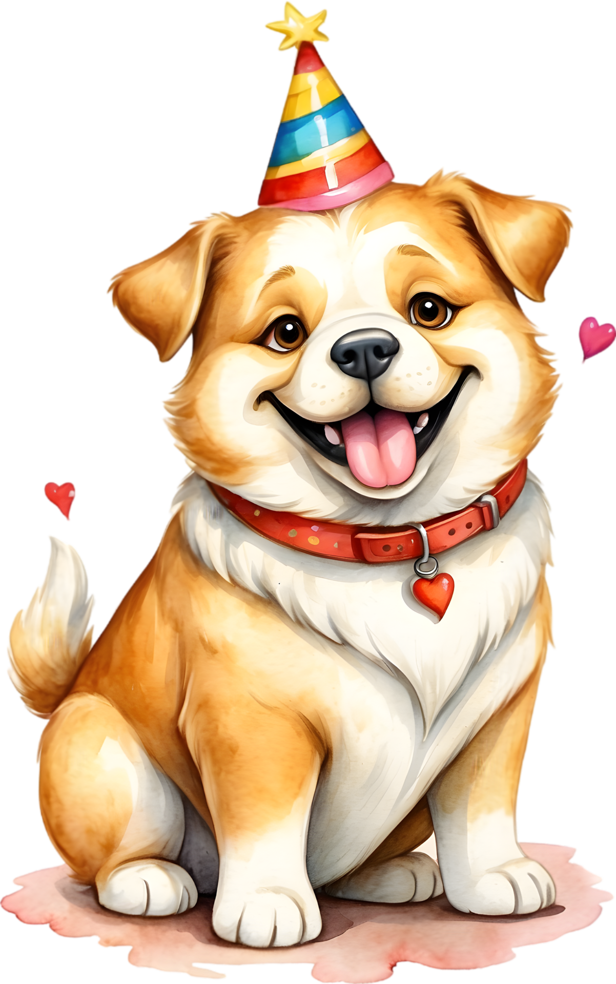 AI generated happy birthday dog clipart 39358387 PNG