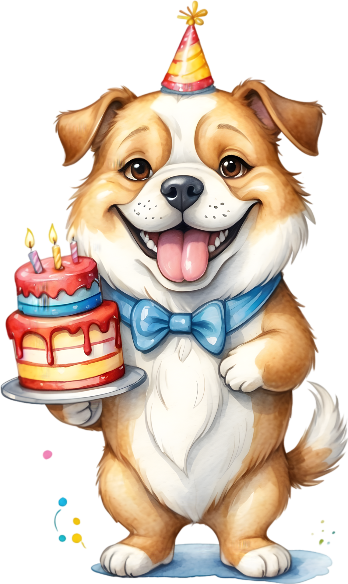 AI generated happy birthday dog clipart 39358395 PNG