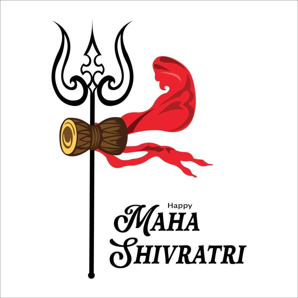 happy maha shivratri festival vector design