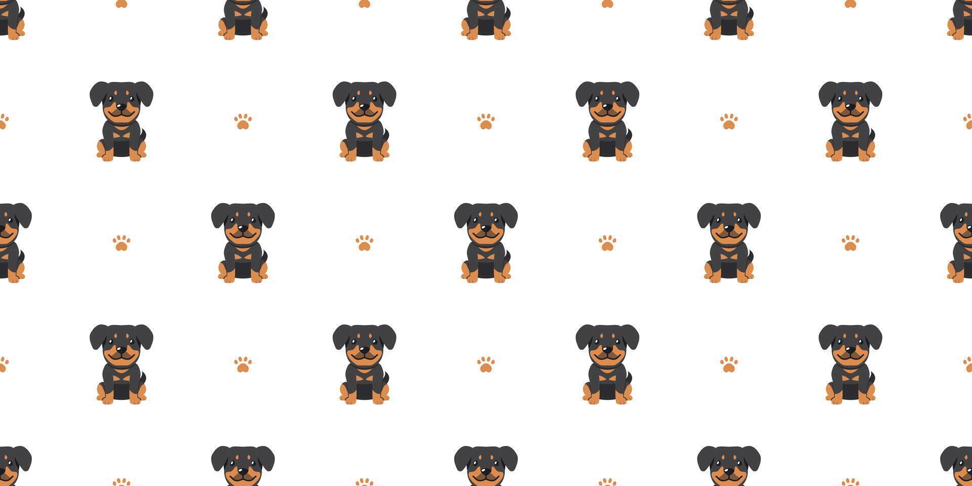 dibujos animados personaje Rottweiler perro sin costura modelo antecedentes vector