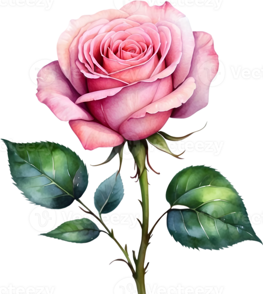 AI generated rose flowers watercolor  png