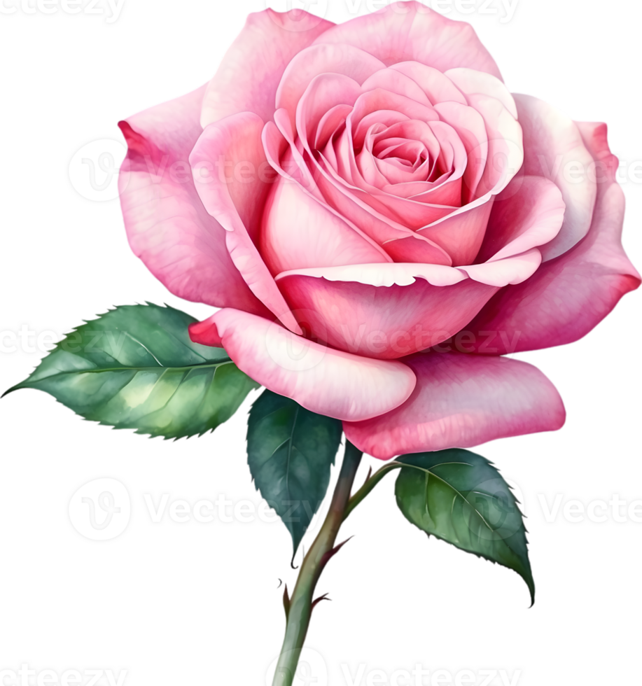 AI generated rose flowers watercolor  png