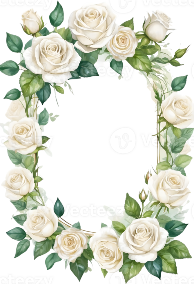 AI generated white rose png image