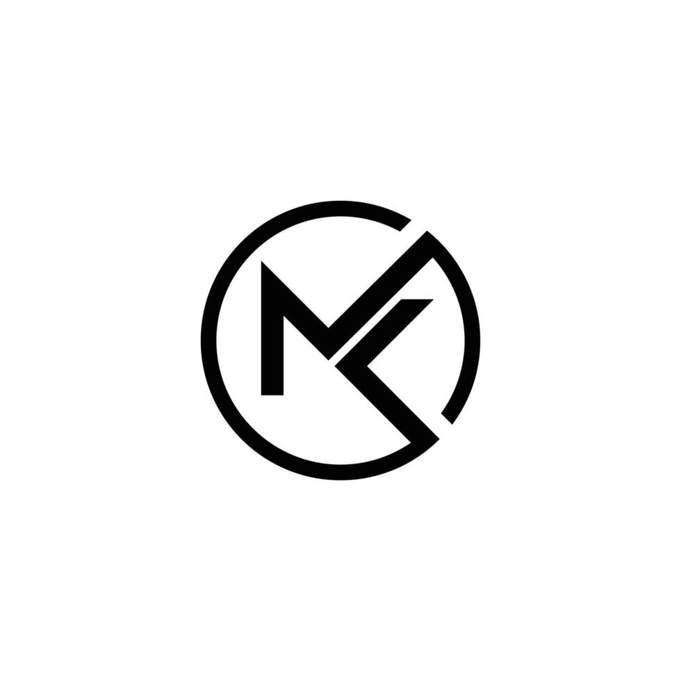 mk creativo logo y icono diseño vector