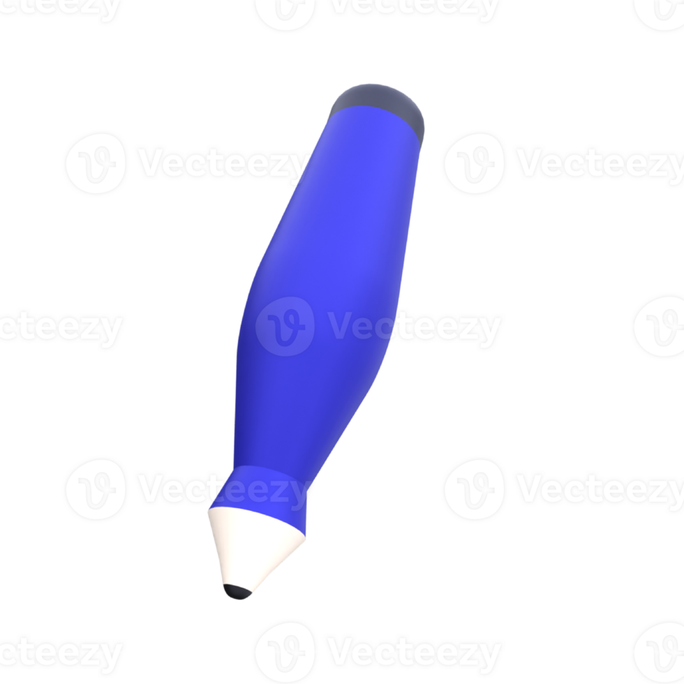 Unique Write pencil 3D rendering icon illustration simple.Realistic illustration. png