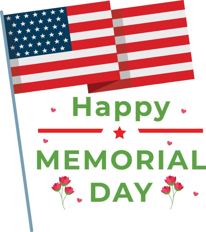 Memorial day of the USA design template party holiday vector