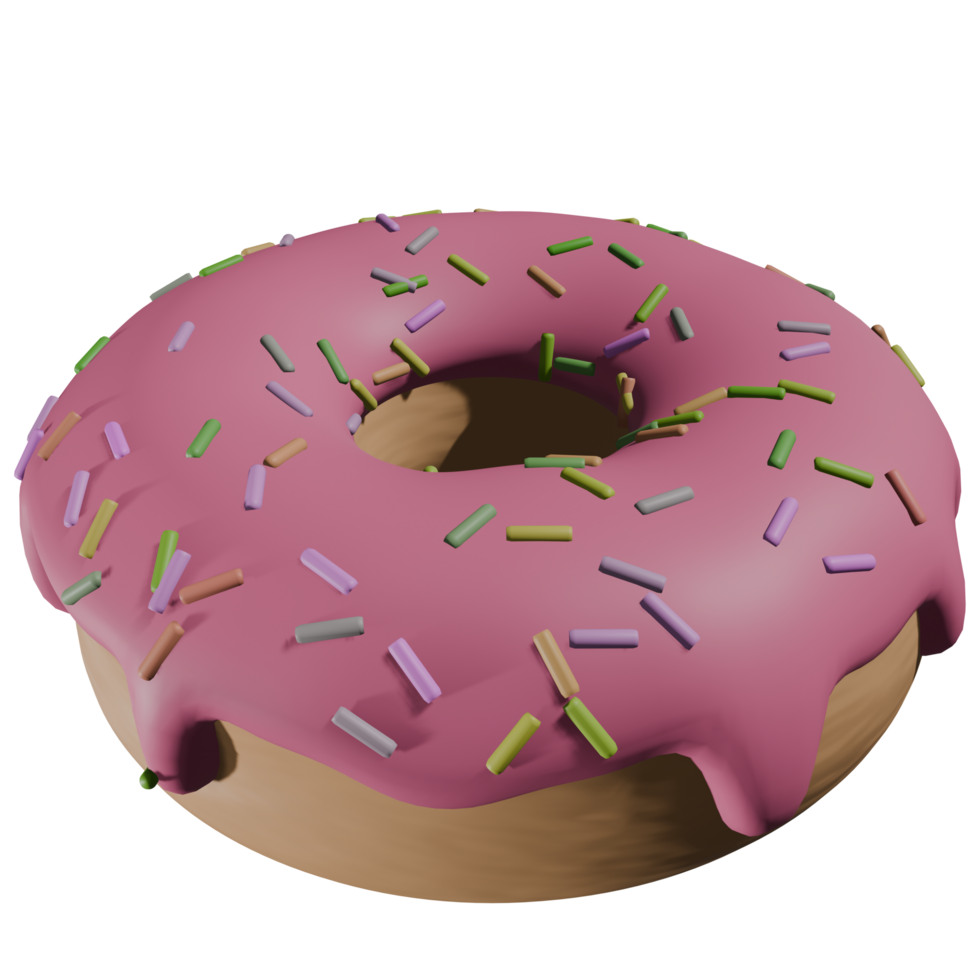 3D Donuts Illustration png