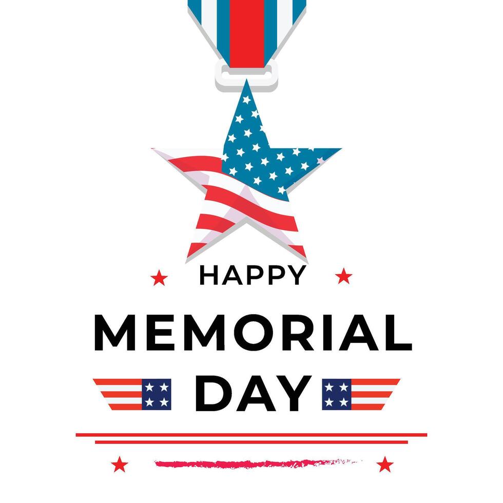 Memorial day of the USA design template party holiday vector