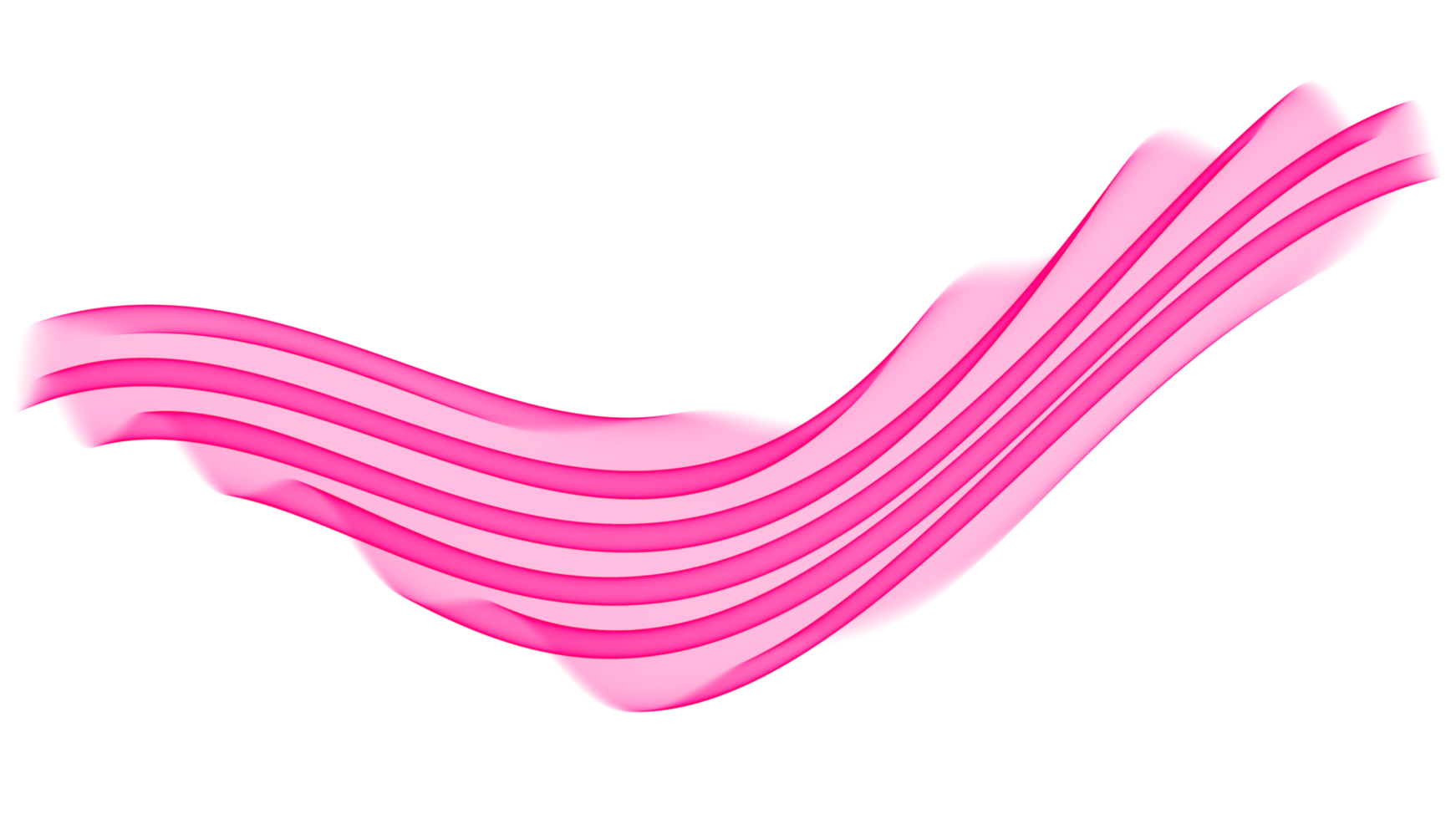 abstract pink gradient dynamic wave lines transparent background png design element