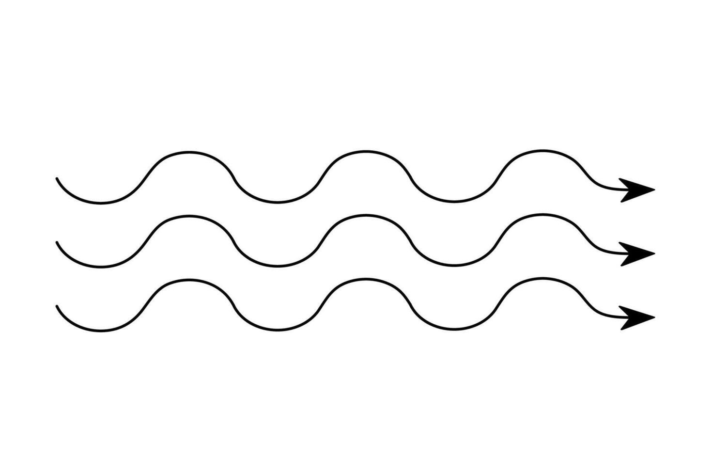 Arrow line icons spread up. Vector conditioner sign isolated. Air flow wave symbol for infographic banner and website.
