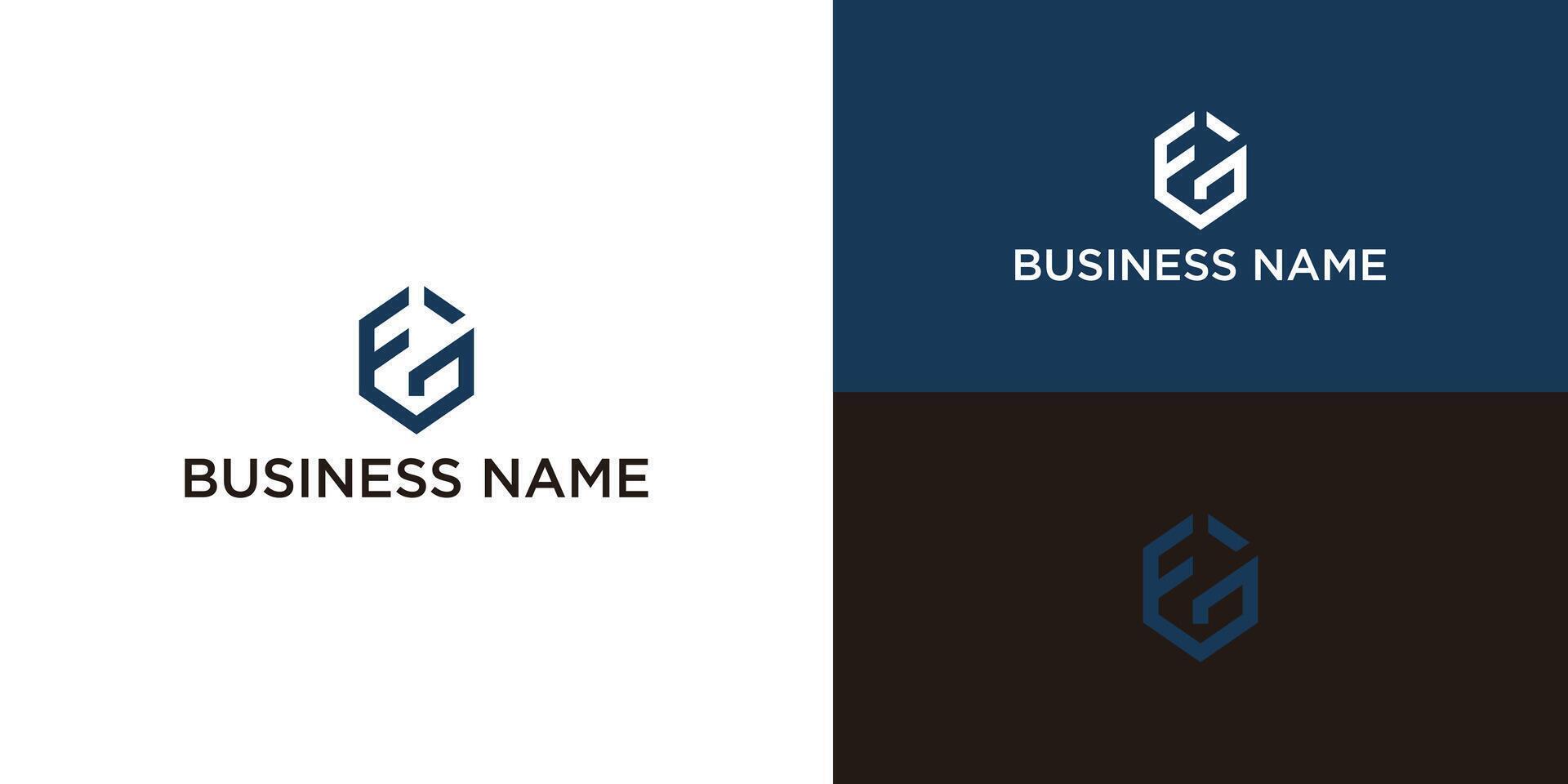 Letter E and g with protection shield shapes alphabet modern typography unique monogram logo vector