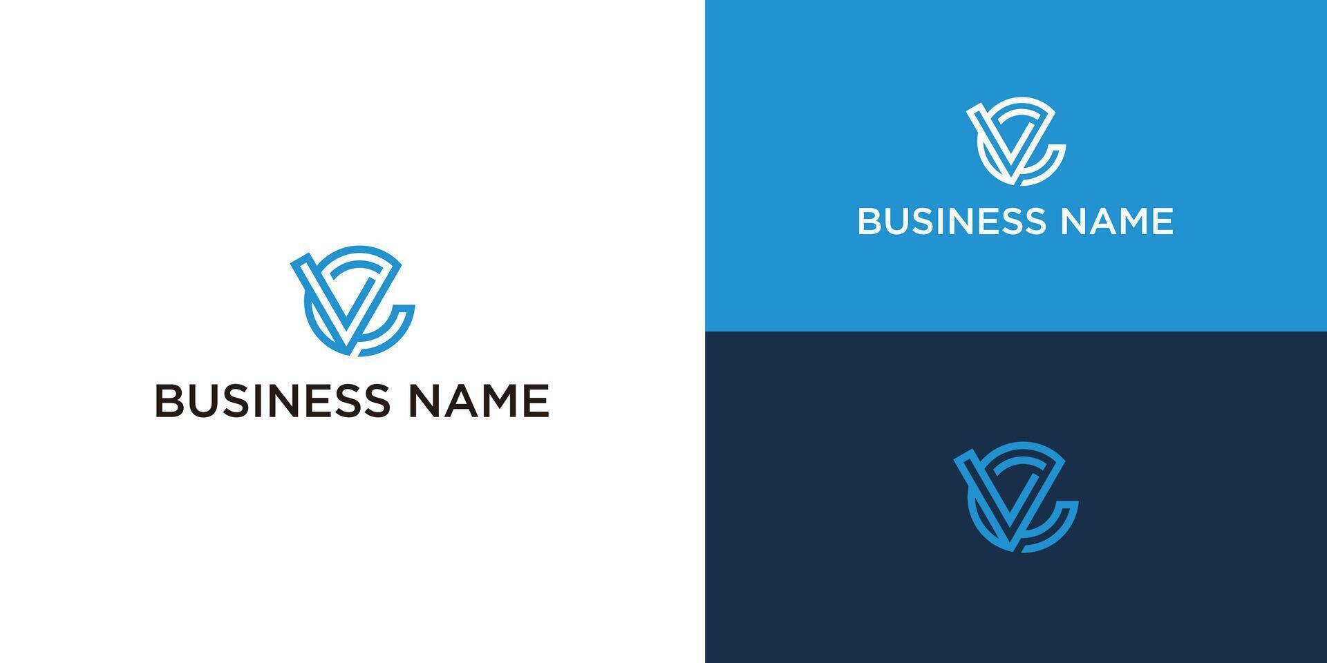 Creative Illustration modern E,V sign geometric logo design template vector