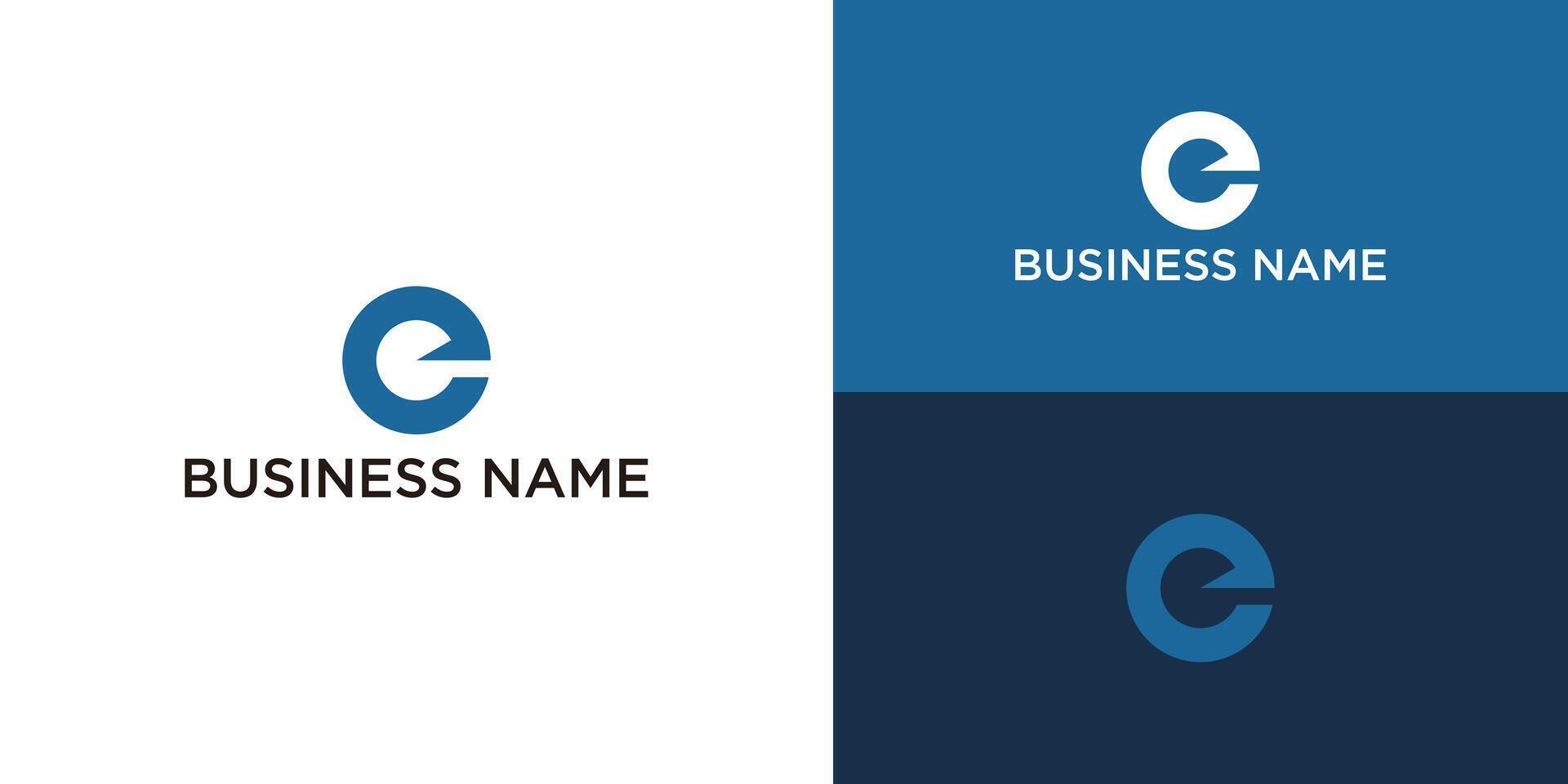 E logo icon design template elements vector