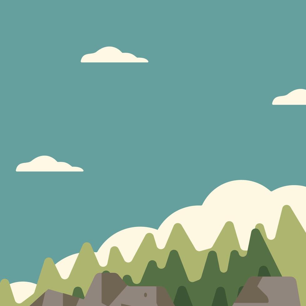 mountain landscape illustration vector