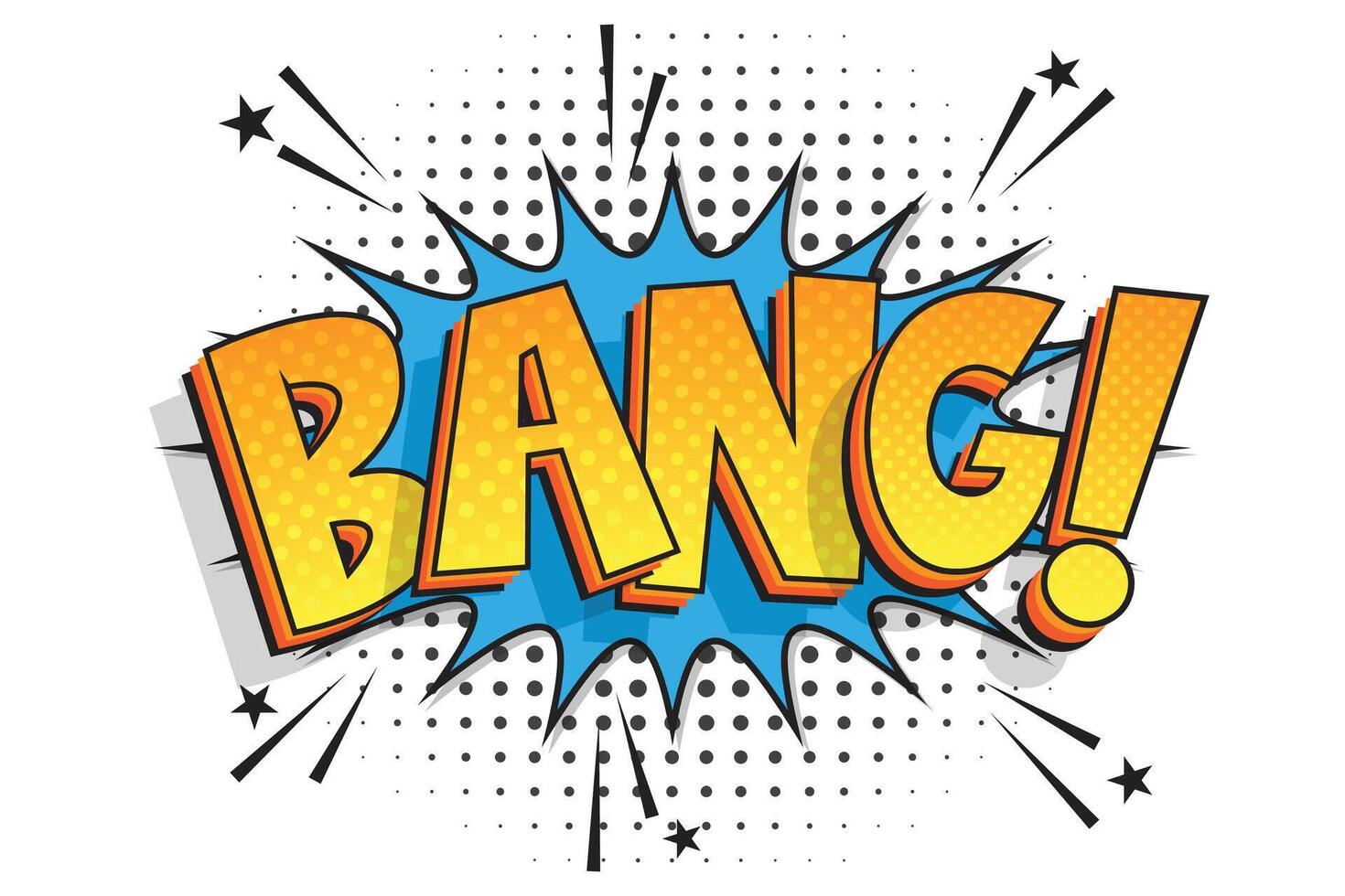 comic text effect BANG modern comic text design vector