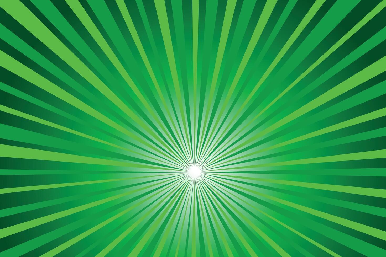 Green Glowing Sunburst Background Irish Abstract Background with Rays vector