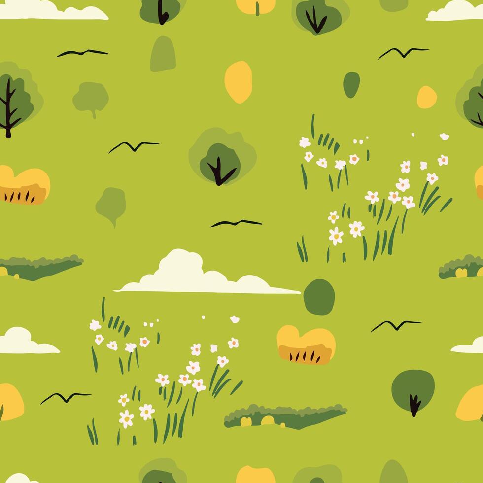 spring square seamless pattern for graphic design vector