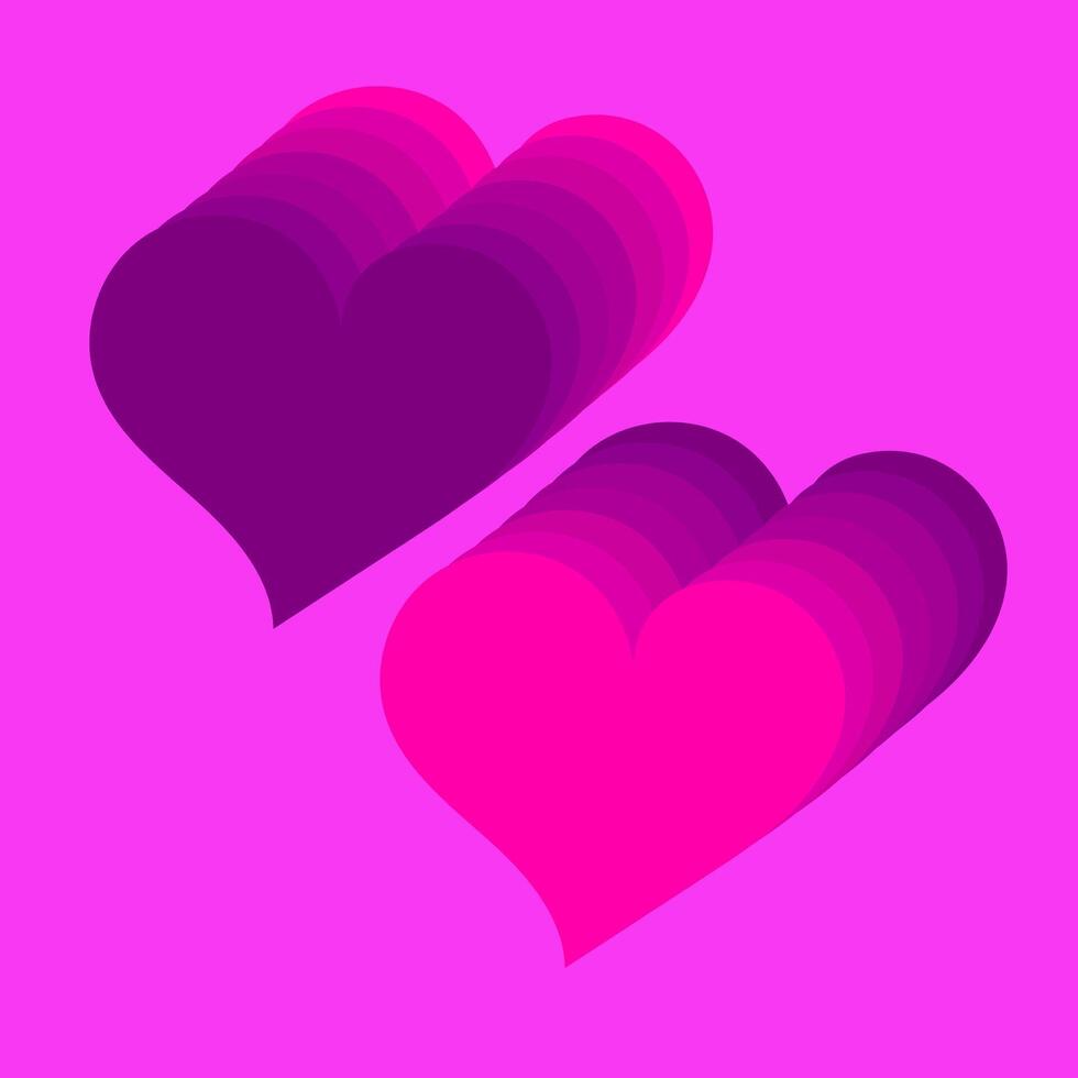 Hearts for Valentine's Day. Design elements. Vector illustration