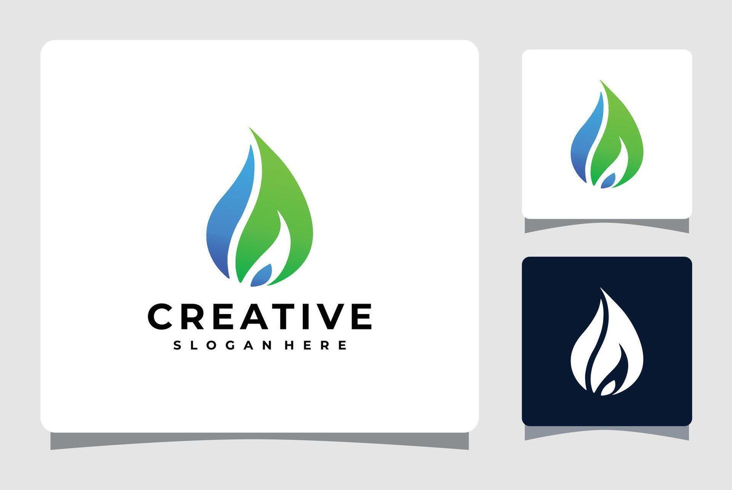 Water And Leaf Eco Water Drop Symbol Logo Design Template vector