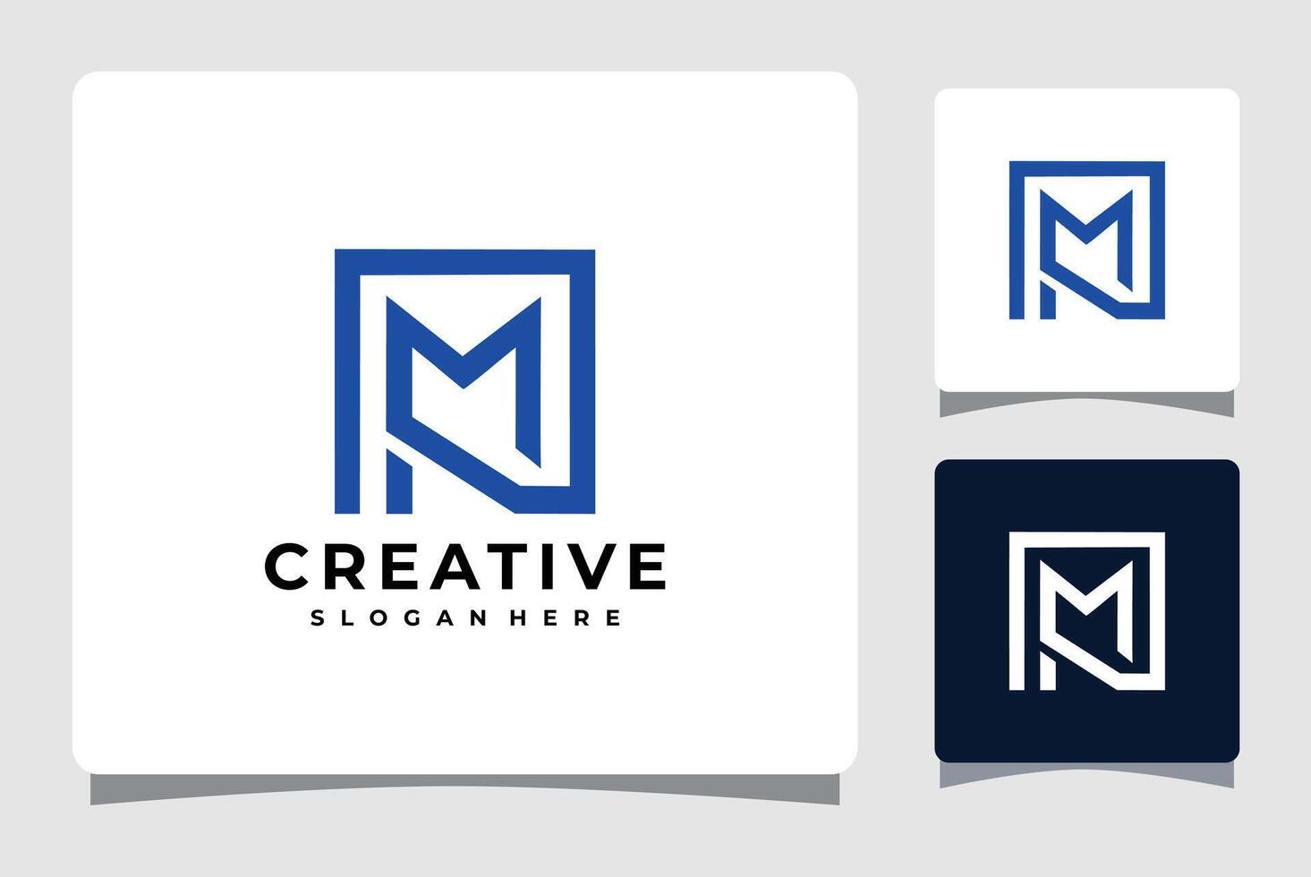 Abstract letter M modern logotype icon design concept vector