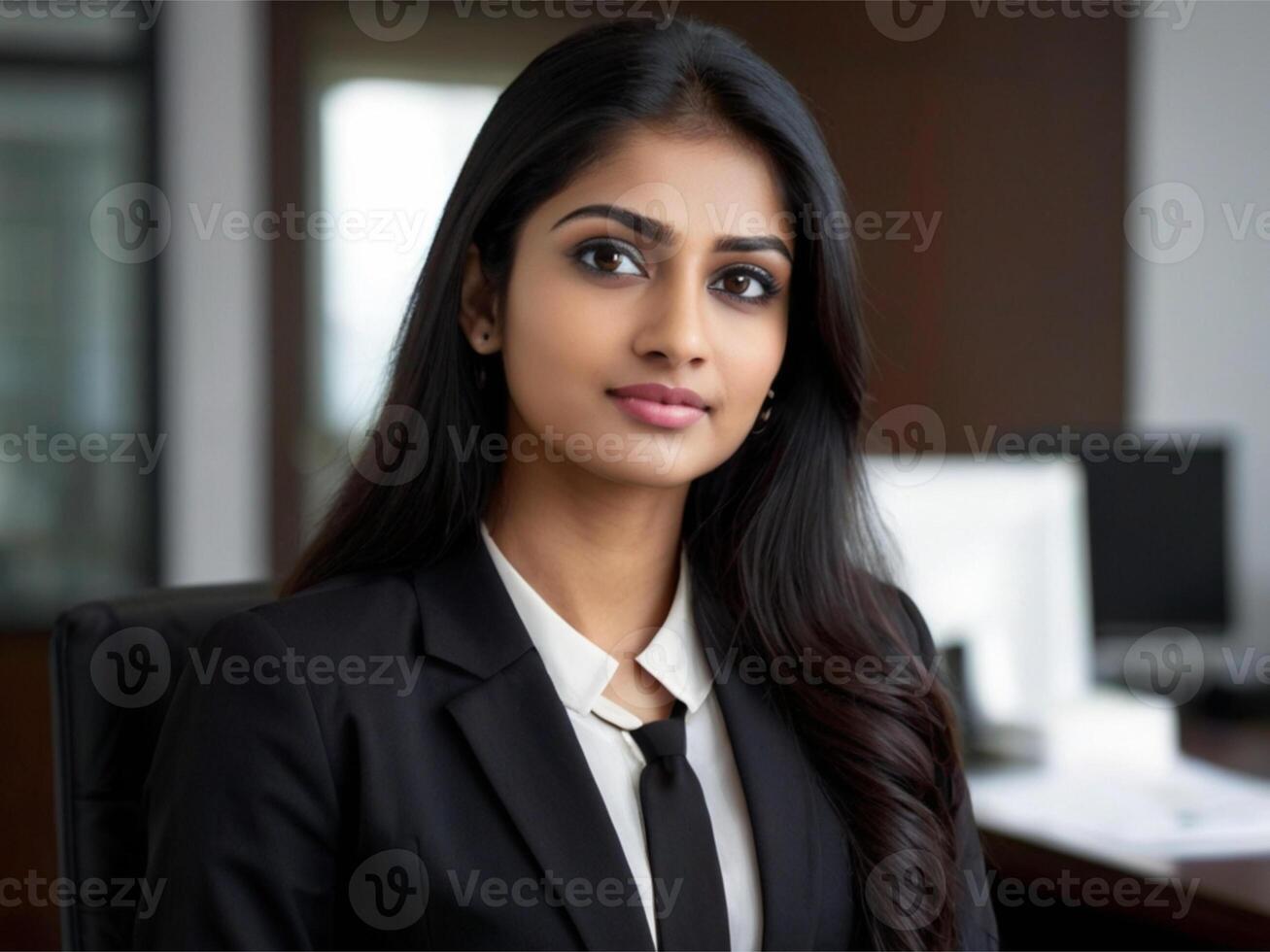 AI generated Business Woman Smile photo