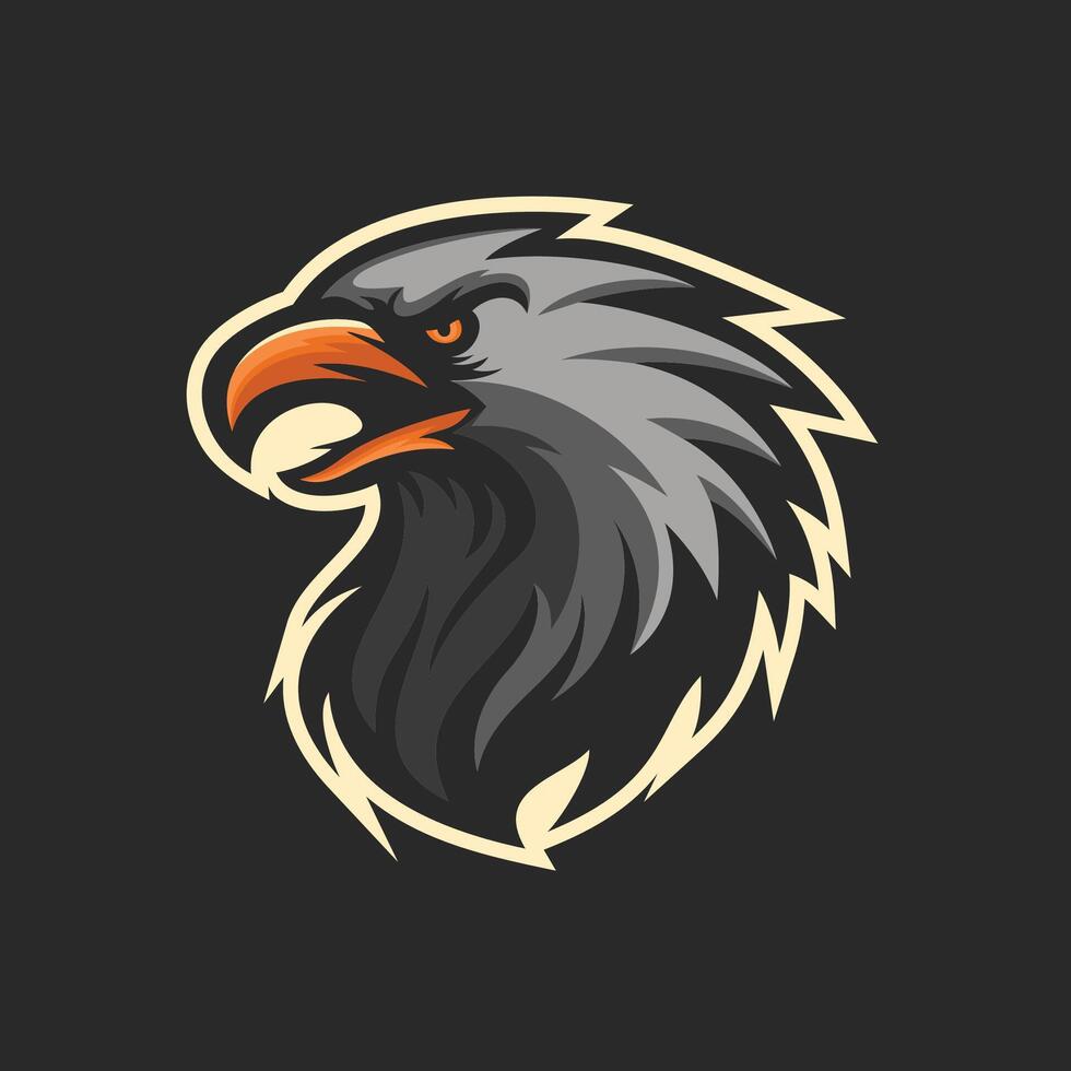 Ilustración de logotipo de mascota de cabeza de águila vector