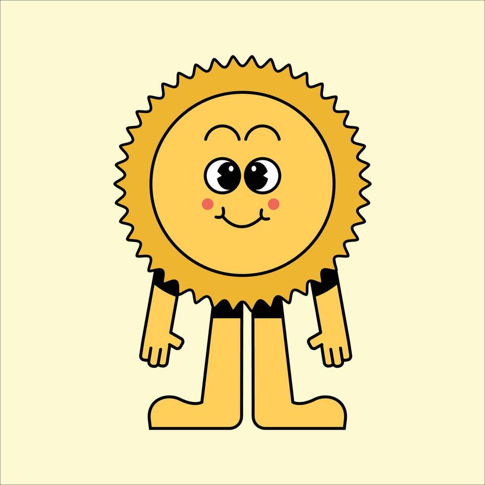 Dom mascota logo dibujos animados vector ilustración