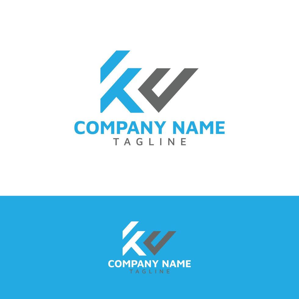 Modern Logo Design,  KW logo design, WK logo design vector