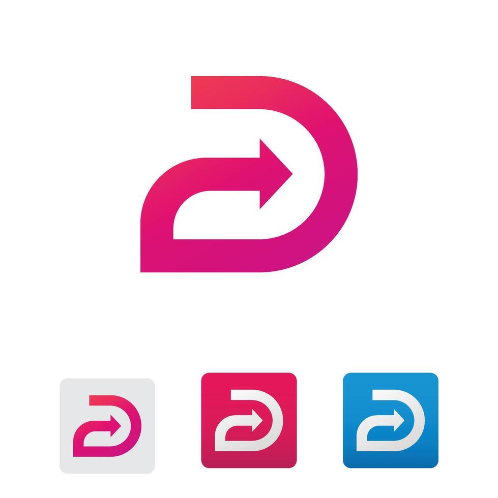 Modern logo Design Template. Abstract D Arrow logo template vector