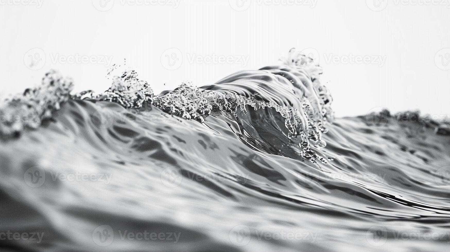 AI generated sofe water wave on white background . photo