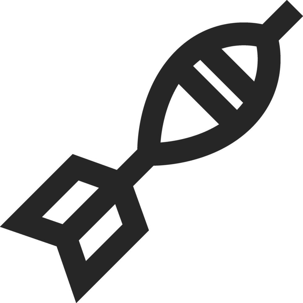 Mortar missile icon in thick outline style. Black and white monochrome vector illustration.