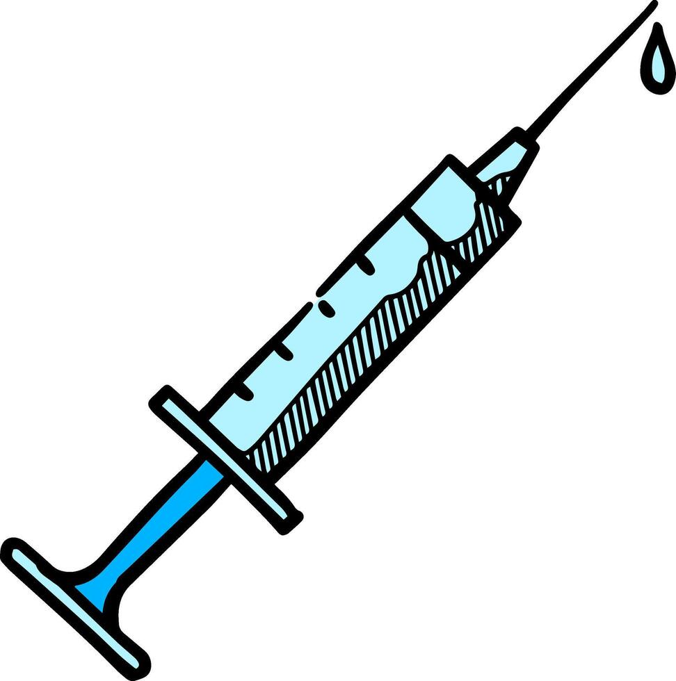 Syringe icon  style color vector illustration