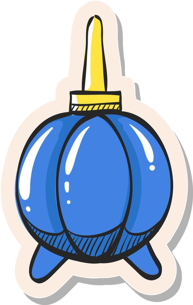 Hand drawn Blower icon in sticker style vector illustration