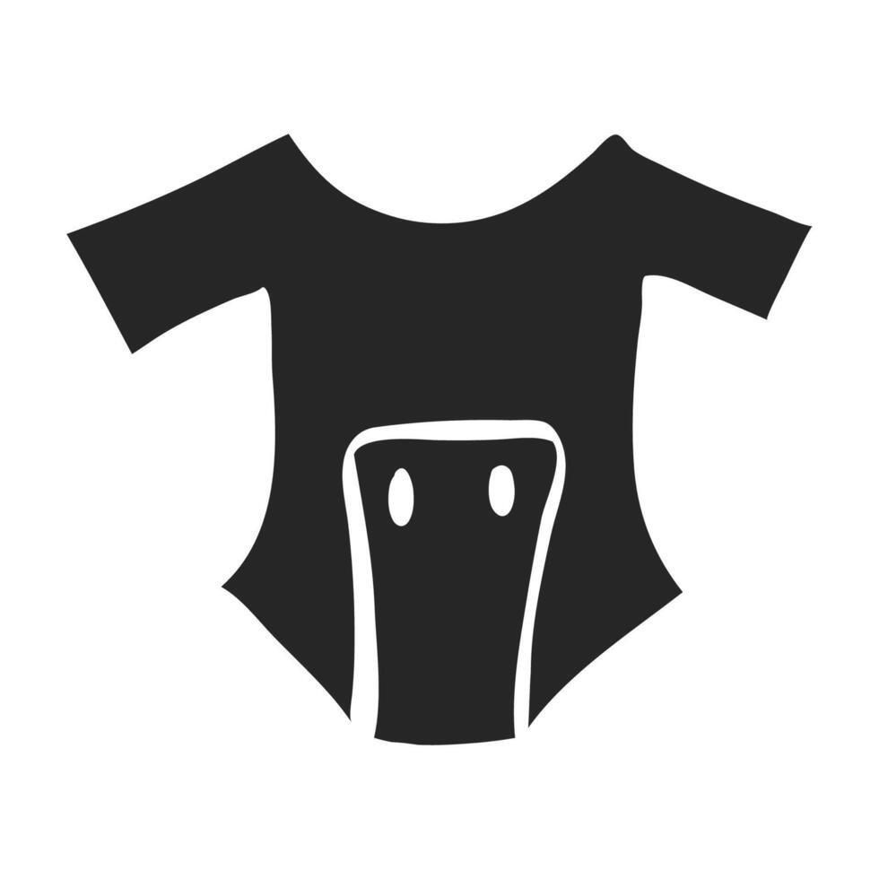 Hand drawn Baby clothes vector illustration