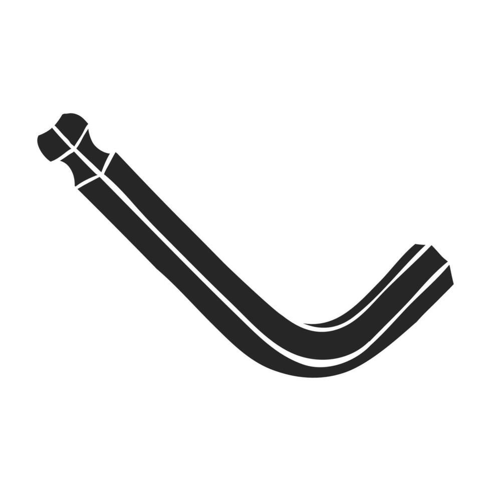 Hand drawn Allen key vector illustration