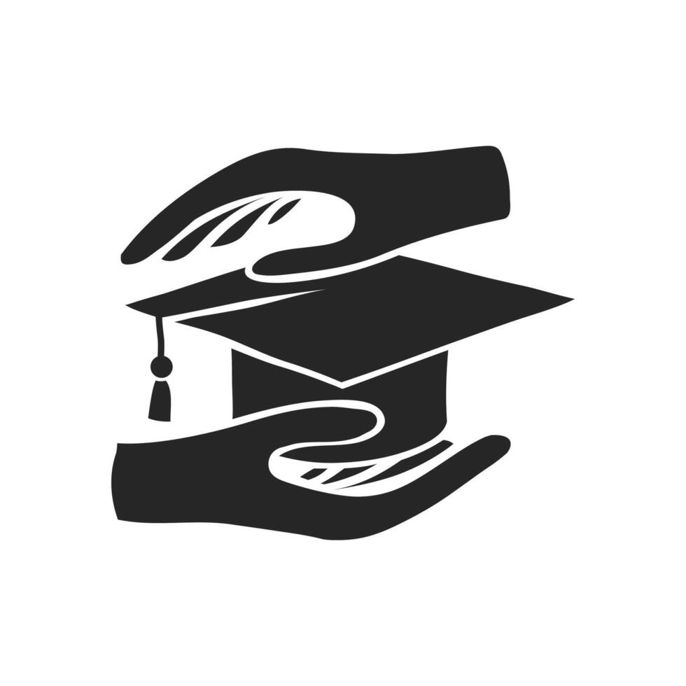 Hand drawn Hand holding diploma vector illustration