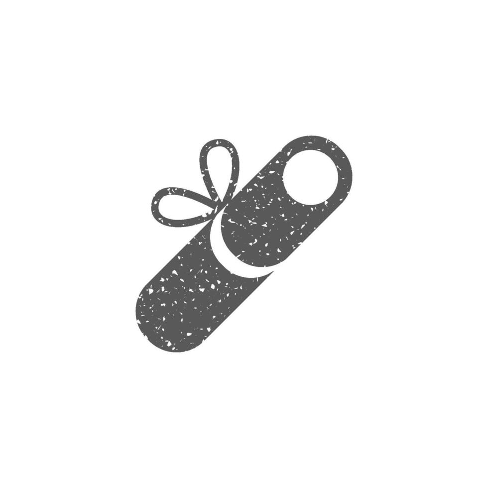 Diploma icon in grunge texture vector illustration
