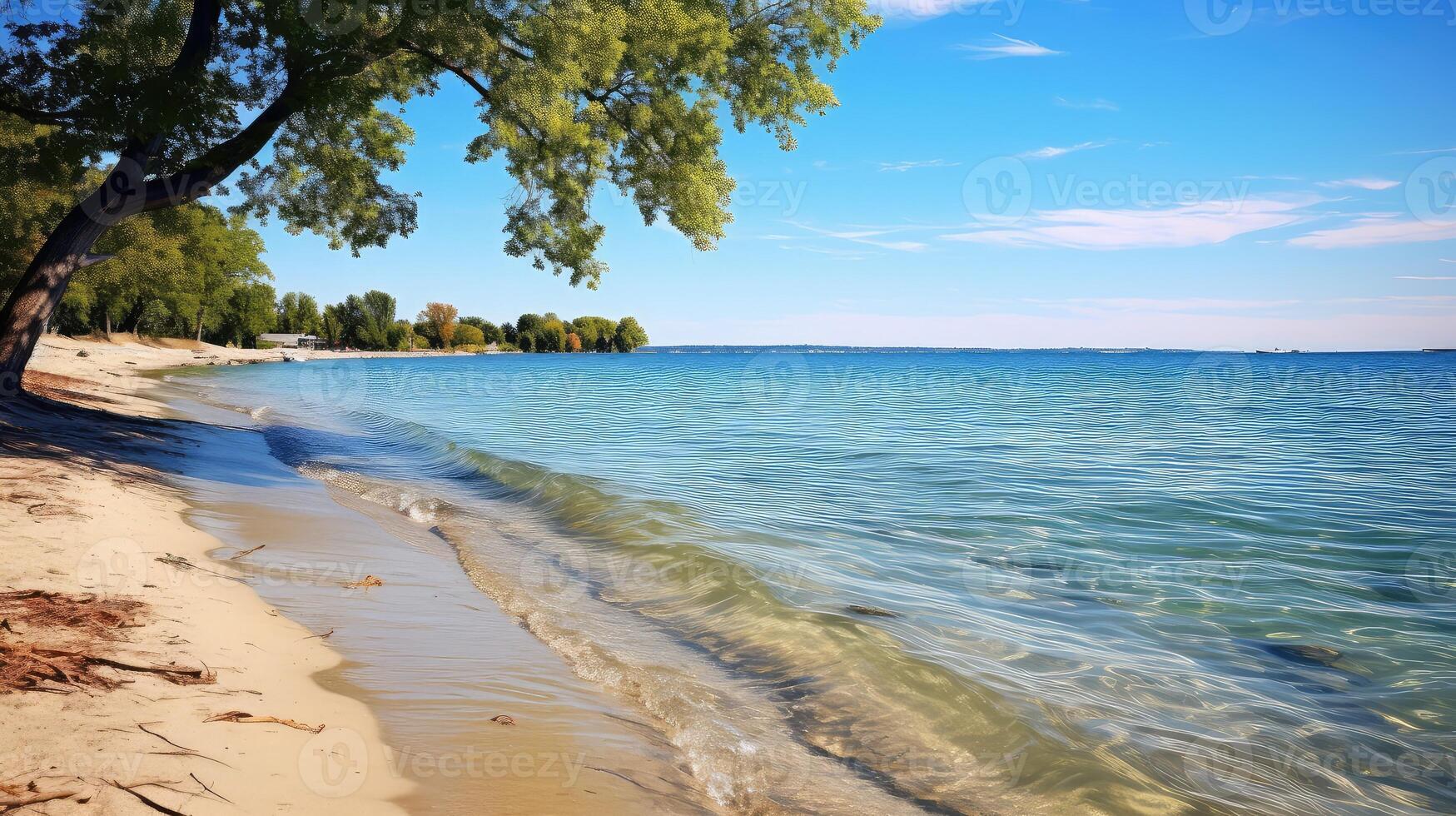 AI generated water lake erie summer ai generated photo