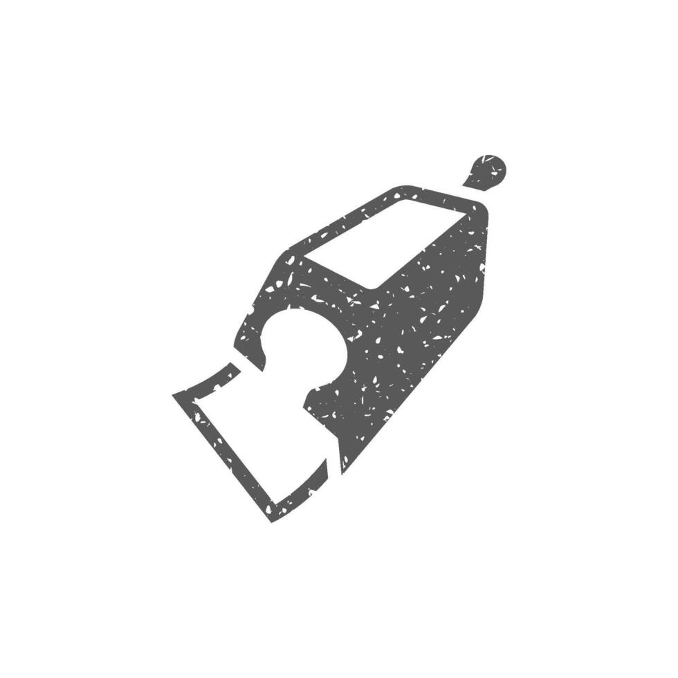 Playing cards dispenser icon in grunge texture vector illustration