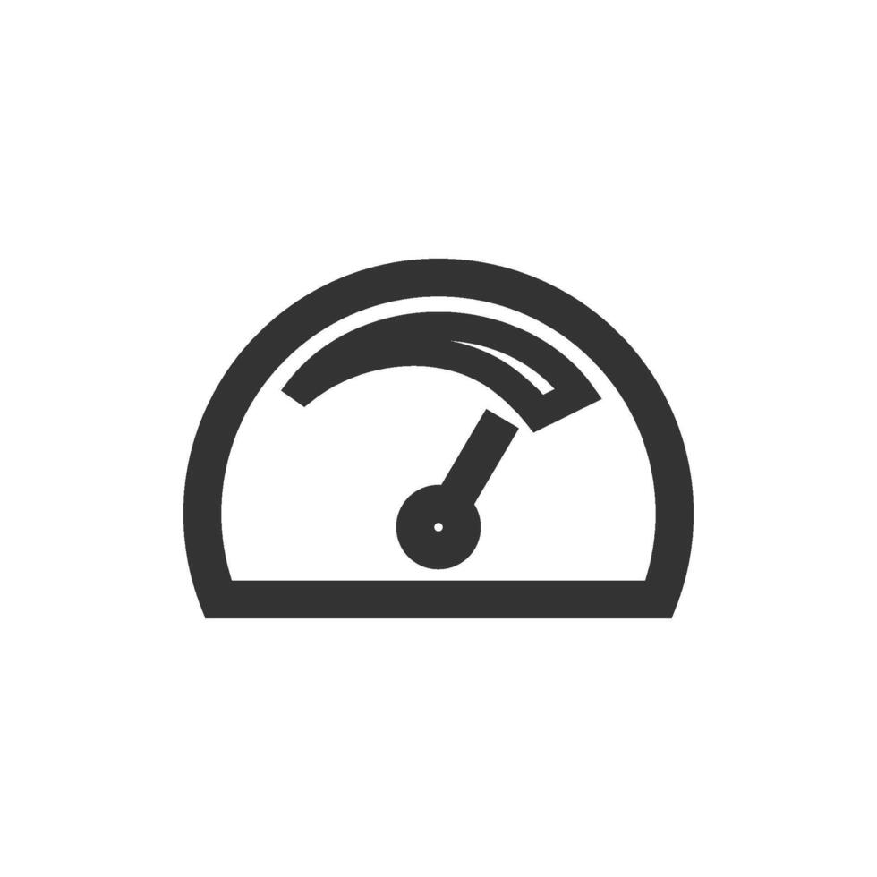Dashboard icon in thick outline style. Black and white monochrome vector illustration.