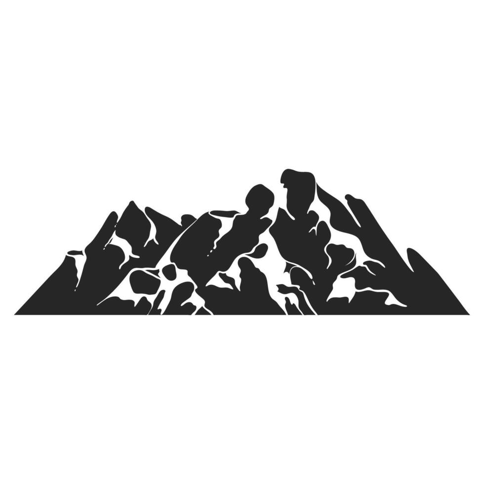 Hand drawn mountains vector illustration