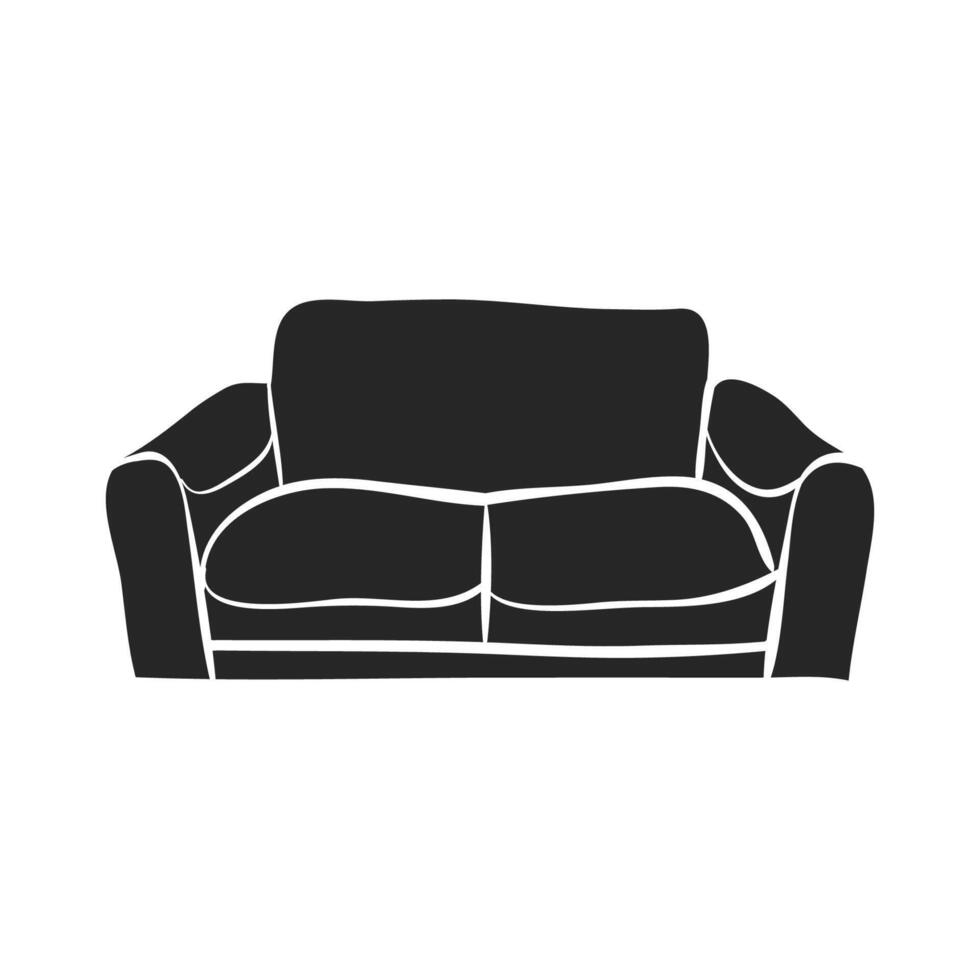 Hand drawn Couch vector illustration