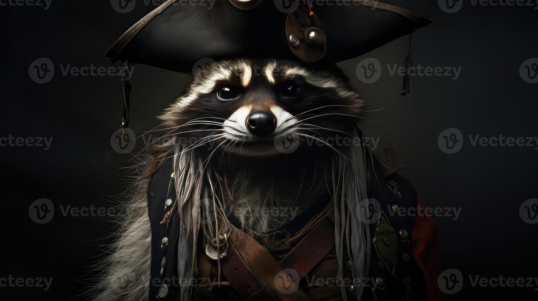 AI generated sword pirate animal ai generated photo