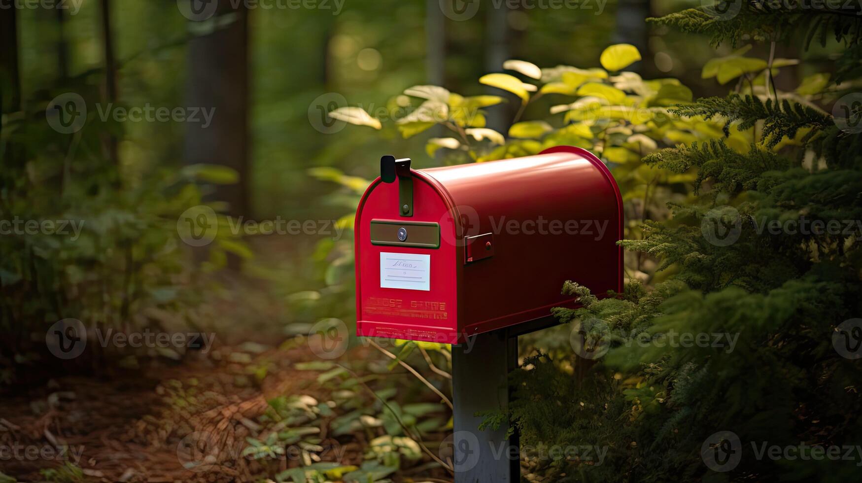 AI generated delivery package in mailbox ai generated photo