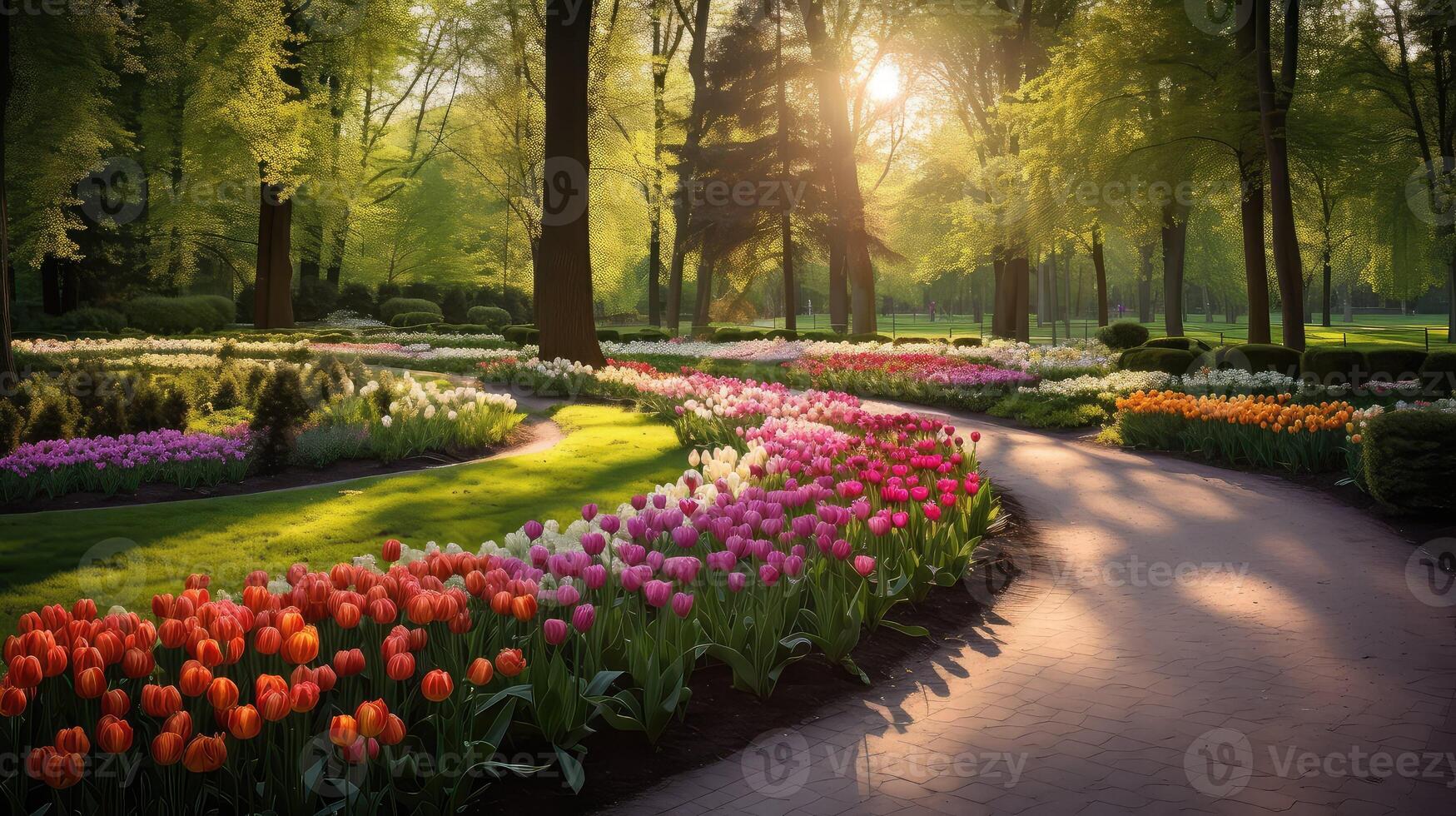 AI generated nature flower garden isolated ai generated photo