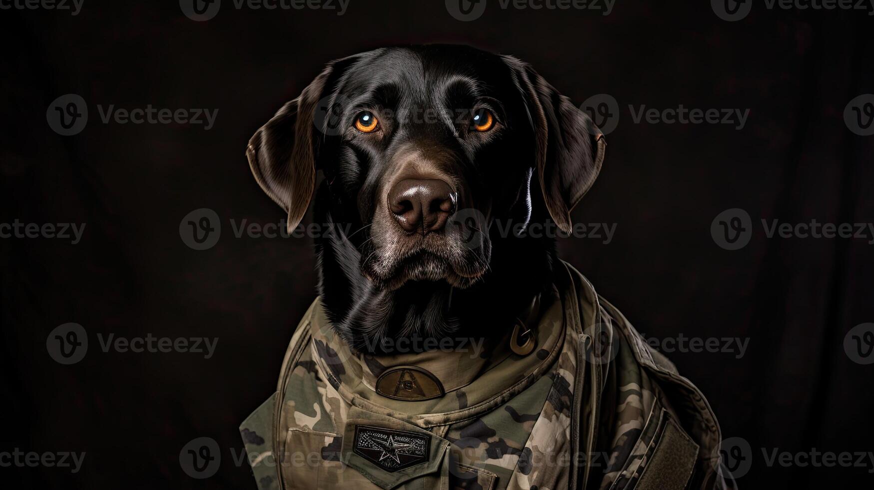 AI generated therapy veteran dog ai generated photo