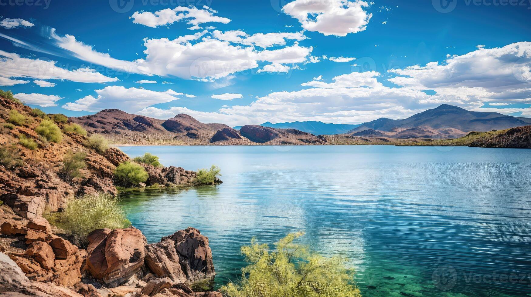 AI generated water lake arizona ai generated photo